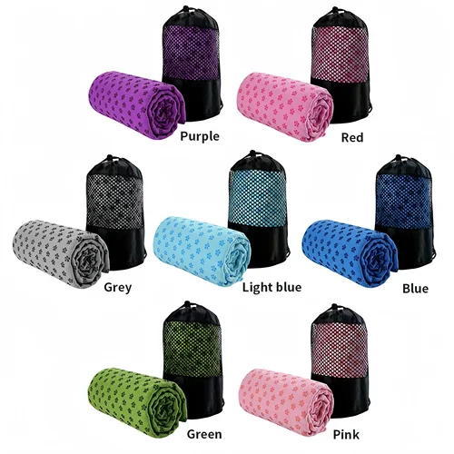 Imagen 1 del producto Estera antideslizante de yoga de 183*63 cm, fibra ultrafina, engrosada y ensanchada, estera de yoga con puntos de flor de ciruelo de PVC, estera auxiliar para ejercicios que absorbe el sudor en el hogar, estera plegable para ejercicios