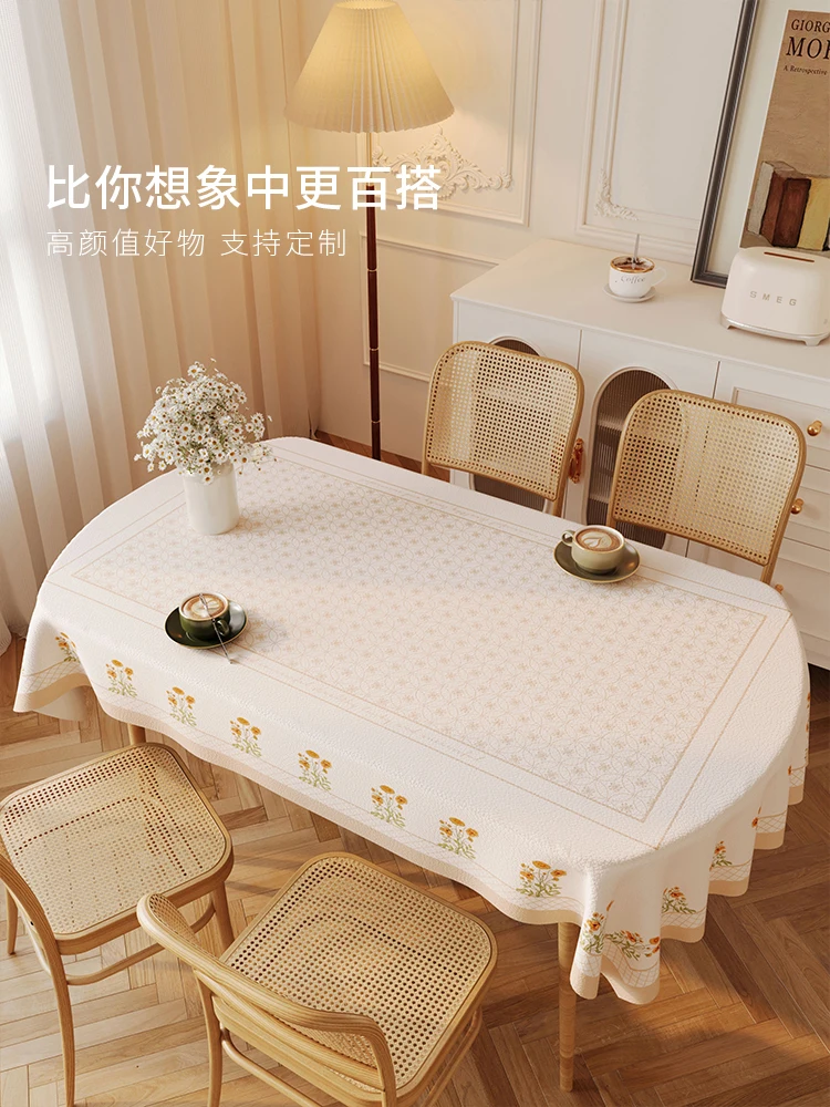 Anti Scald Soft Coffee Mat Rural Style Floral Patterned Dining Table Cloth  Multi Functional Environmentally Friendly Tablecloth