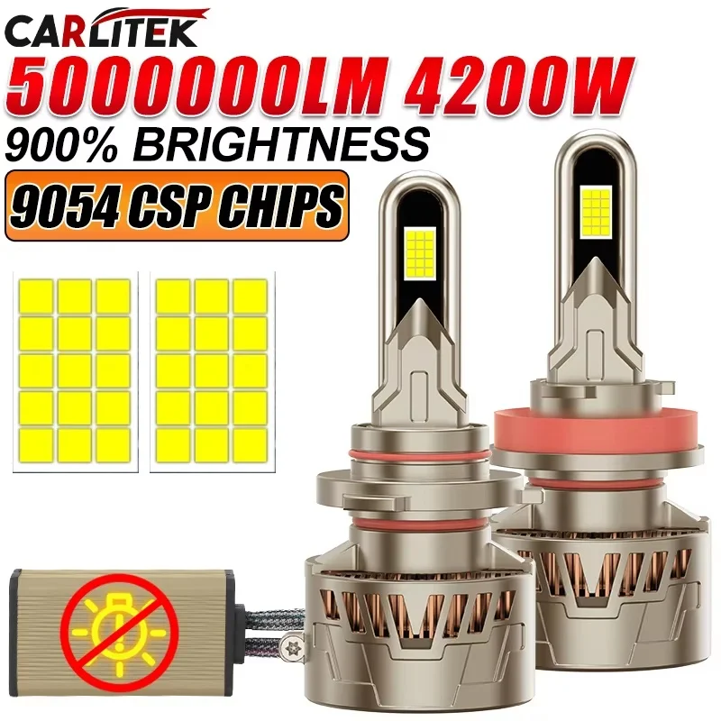 

Двухтрубная светодиодная лампа H7 для фар, 4200 Вт, CANBUS, H4 LED, H1, H8, H11, 9005, HB3, 880, 881, суперпротивотуманная фара, 12В 24В, автомобильная лампа для грузовиков