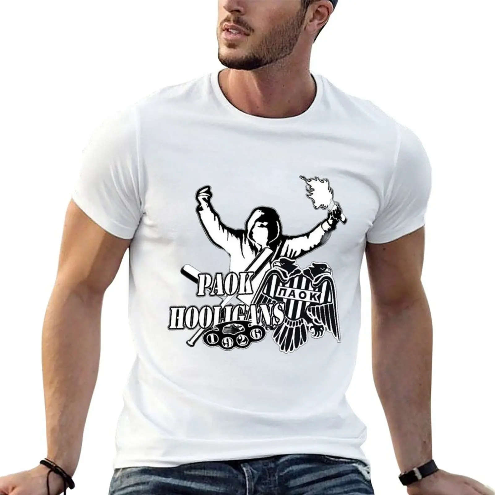 PAOK THESSALONIKI T-Shirt cotton t shirt man t shirt man plain man tshirt T-shirt