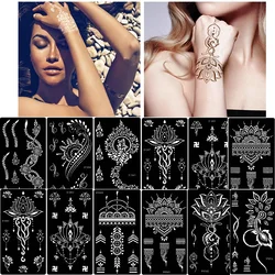 1pc Temporary Tattoo Stencil Indian Henna Hollow Tattoo Templates Body Painting Tattoo Inkjet Template Tattoo Stencil Stickers