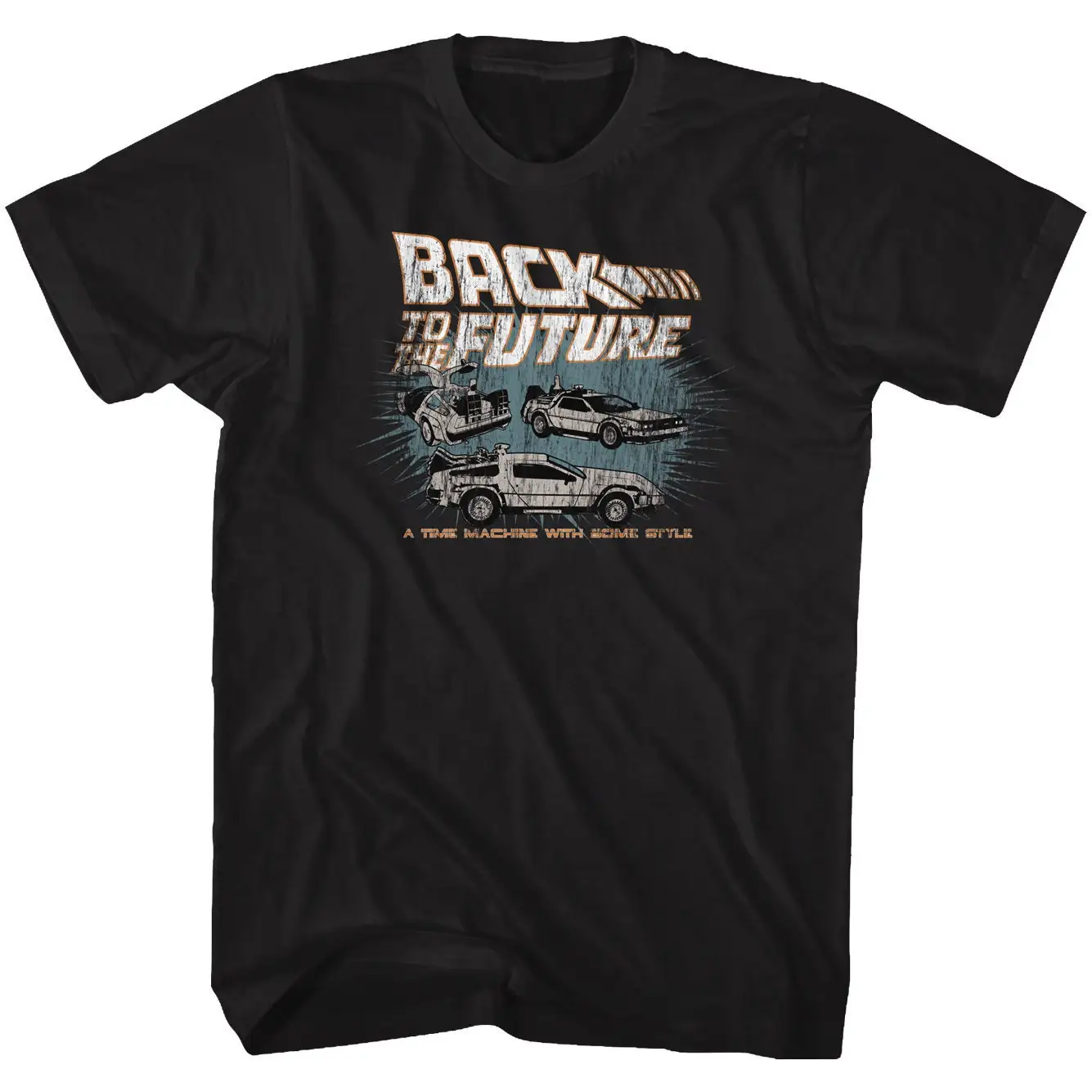 Back To The Future A Time Machine With Some Style Black T Shirt