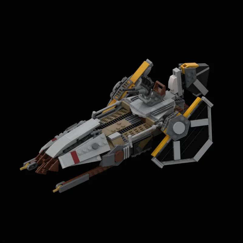 407pcs MOC Warbird Skiff Commison Space Battle Galaxy SciFi Model Building Blocks Hero Pirate Voyage Fortress Technical Toy Gift