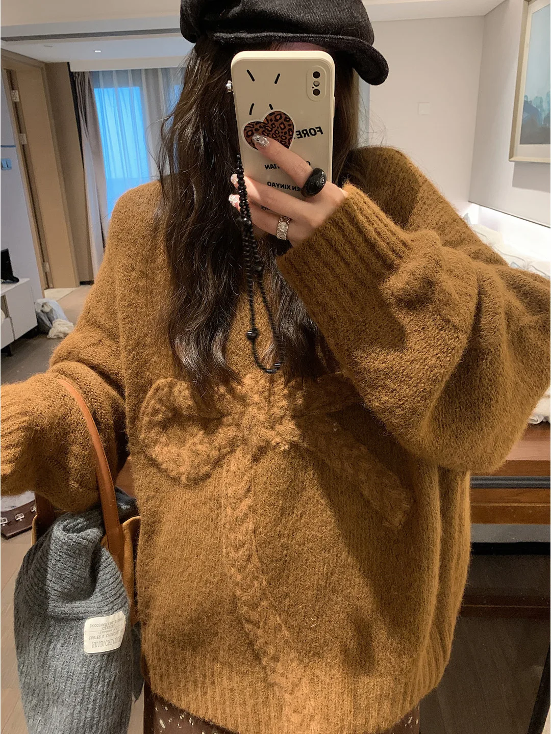 ay 3D  Knot Sweater Women's Loose Lazy round Ne Soft Knitted Casual Top Autumn Winter New Sle Comfortable Knit...