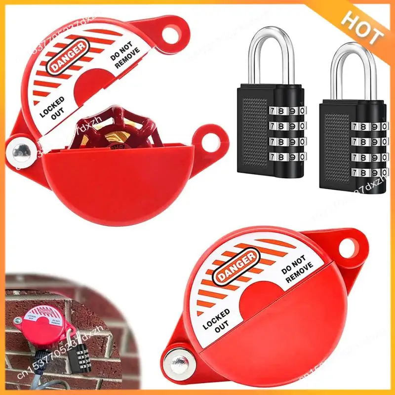 A43M 2Pack Gate Valve Lockout Device With Coded Lock For 1 To 2-1/2In Gate Valve Handles Gate Valve Lockout Water Spigot Lock