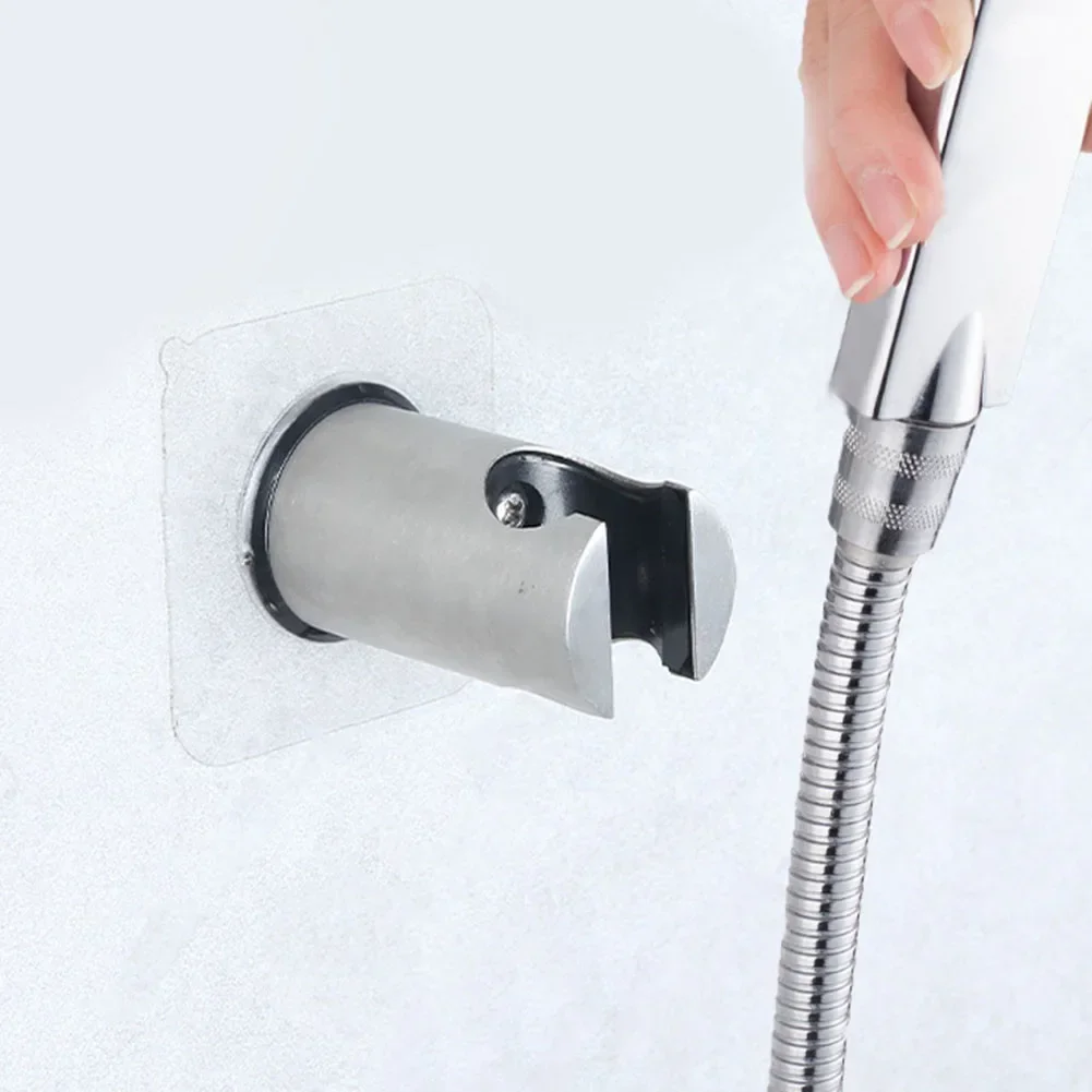 1pc Shower Head Holder Wall Mounted Shower Holder Self-Adhesive Showerhead Handheld Bracket Bathroom Accessories