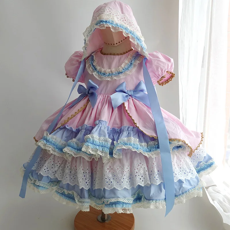 Summer Kids Dress for Girls Baby Lolita Party Pastel Dress Girls Wedding Party Princess  Lolita Vestidos Costume for Girls 2022