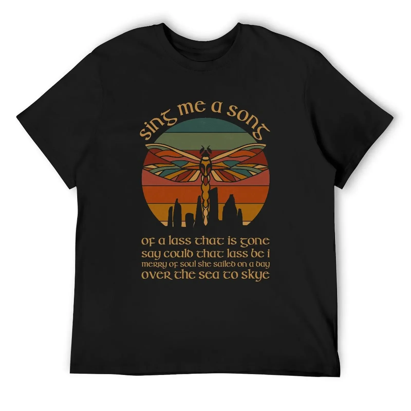 Outlander Theme Sing Me A Song Stone Dragonfly T-Shirt