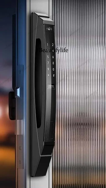 Invisible fingerprint lock facial recognition narrow side door outdoor antifreeze smart password lock