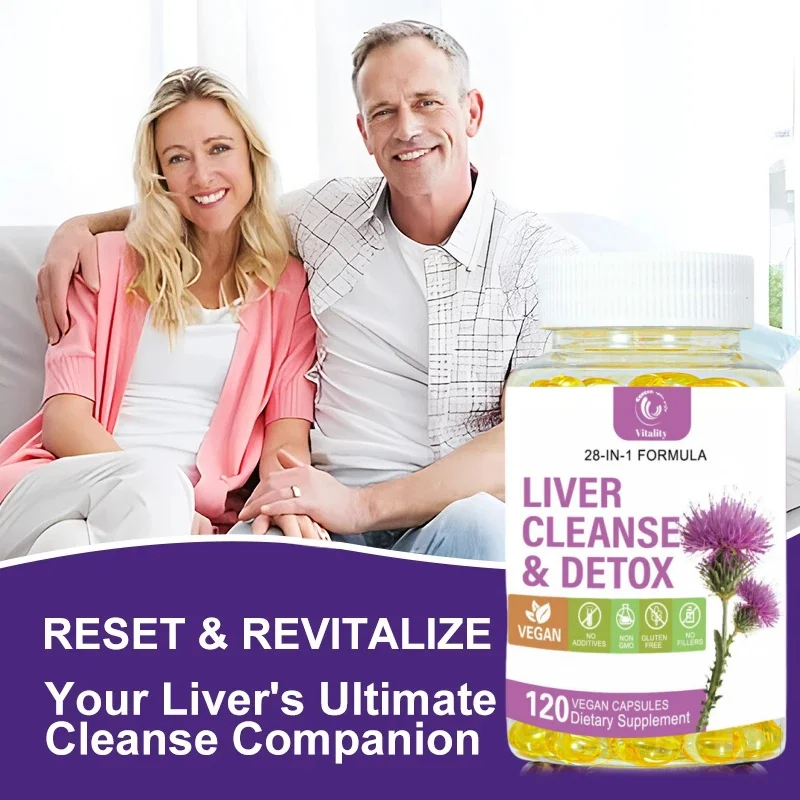 28-in-1 Liver Cleanse Detox & Repair Fatty Liver Formula - Milk Thistle Silymarin, Artichoke Extract, Dandelion - Liver Health