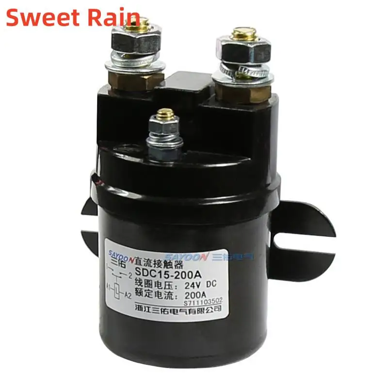 SAYOON DC Contactor SDC15-200A relé de potencia de arranque 12V 24V 36V 48V 60V 72V 120V para coche carretilla elevadora eléctrica camiones QCC15-200A