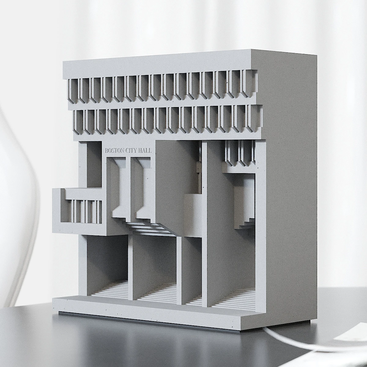 Boston City Hall | Modern architectural model model room living room cement living room home decoration ornaments