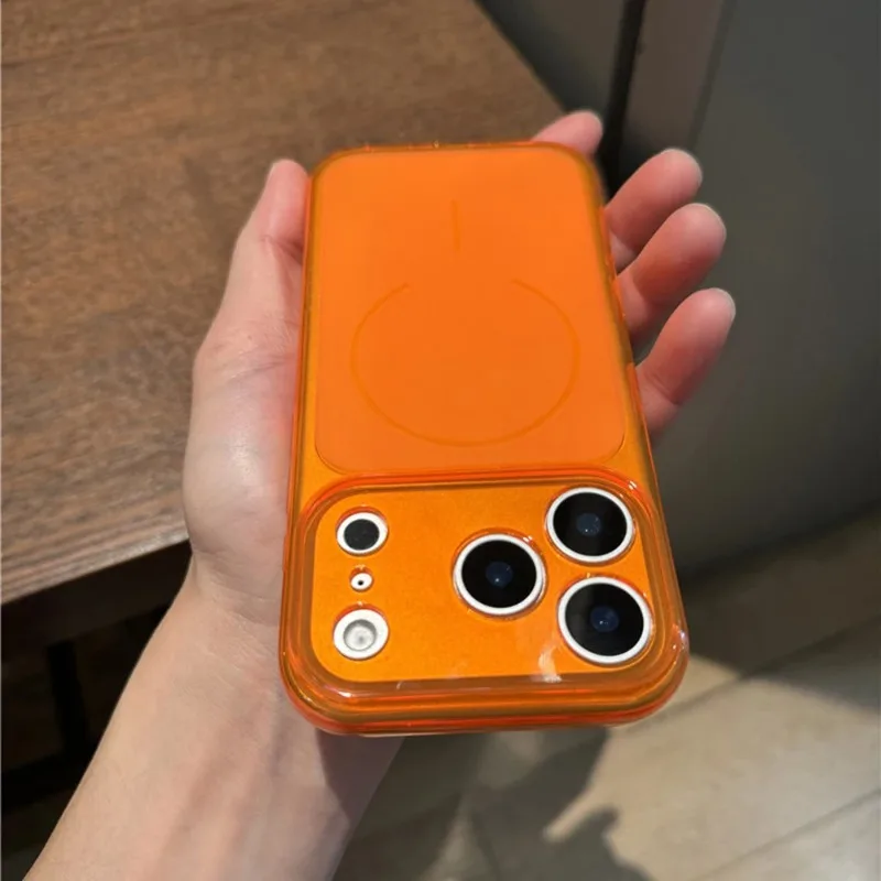 Ultra Thin Clear Soft Phone Case For iPhone 17 16 15 14 13 Pro Max Matte Large Window Backplane Shockproof Cover