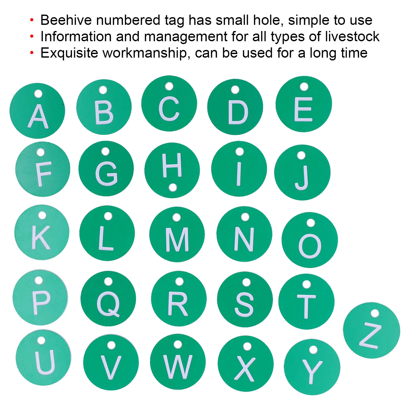 26PCS Beehive Numbered Tag Marker mit Loch Runde Beehive Label Beekeeping Zubehör für Garten