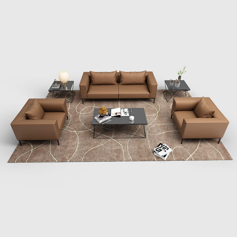 Modern Boss Office Sofa Set Leather Luxury Couch Living Room Sofa