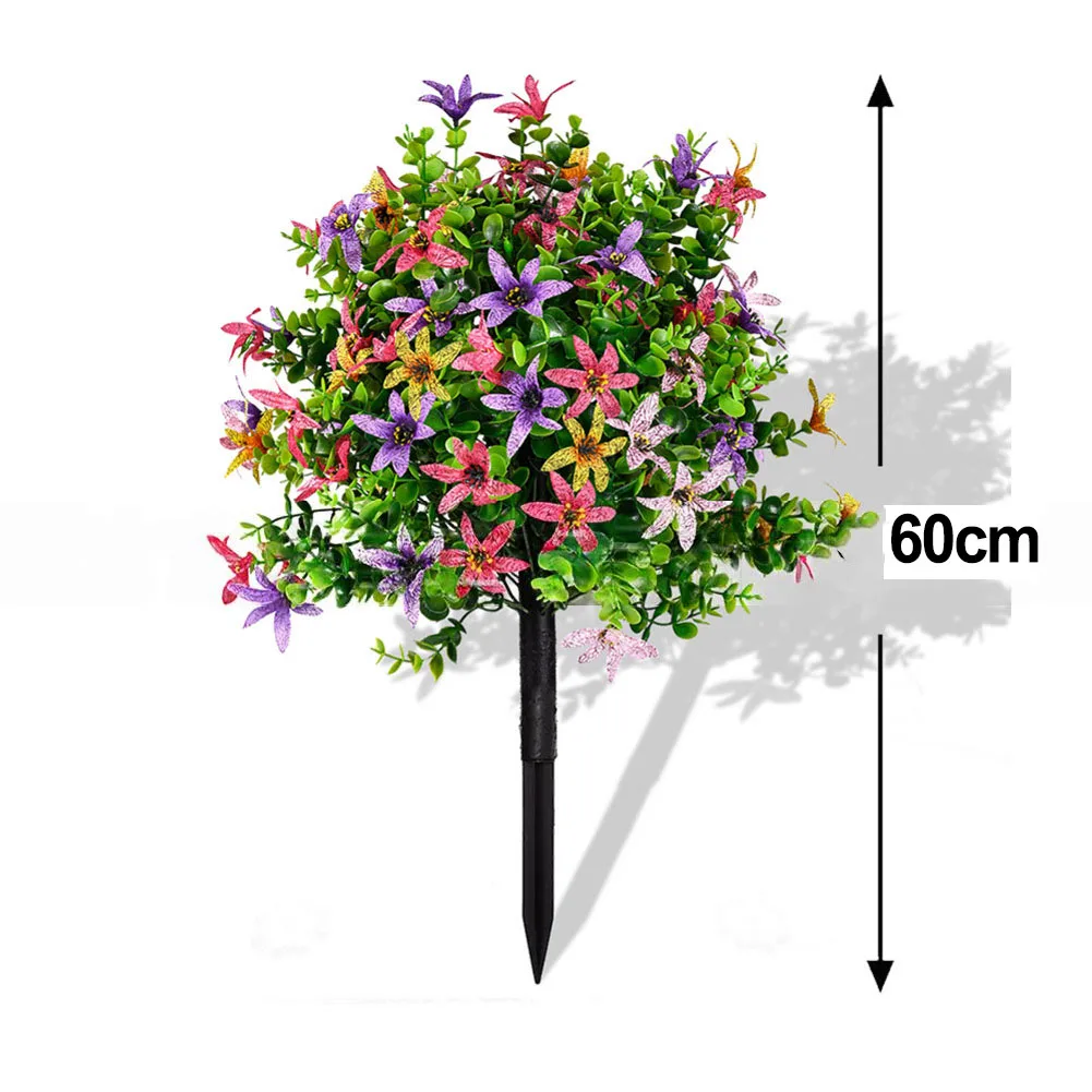 

Home Decoration Faux Boxwood Plant Artificial Topiary Ball Colorful Floral Design Easy Installation Ground Spike