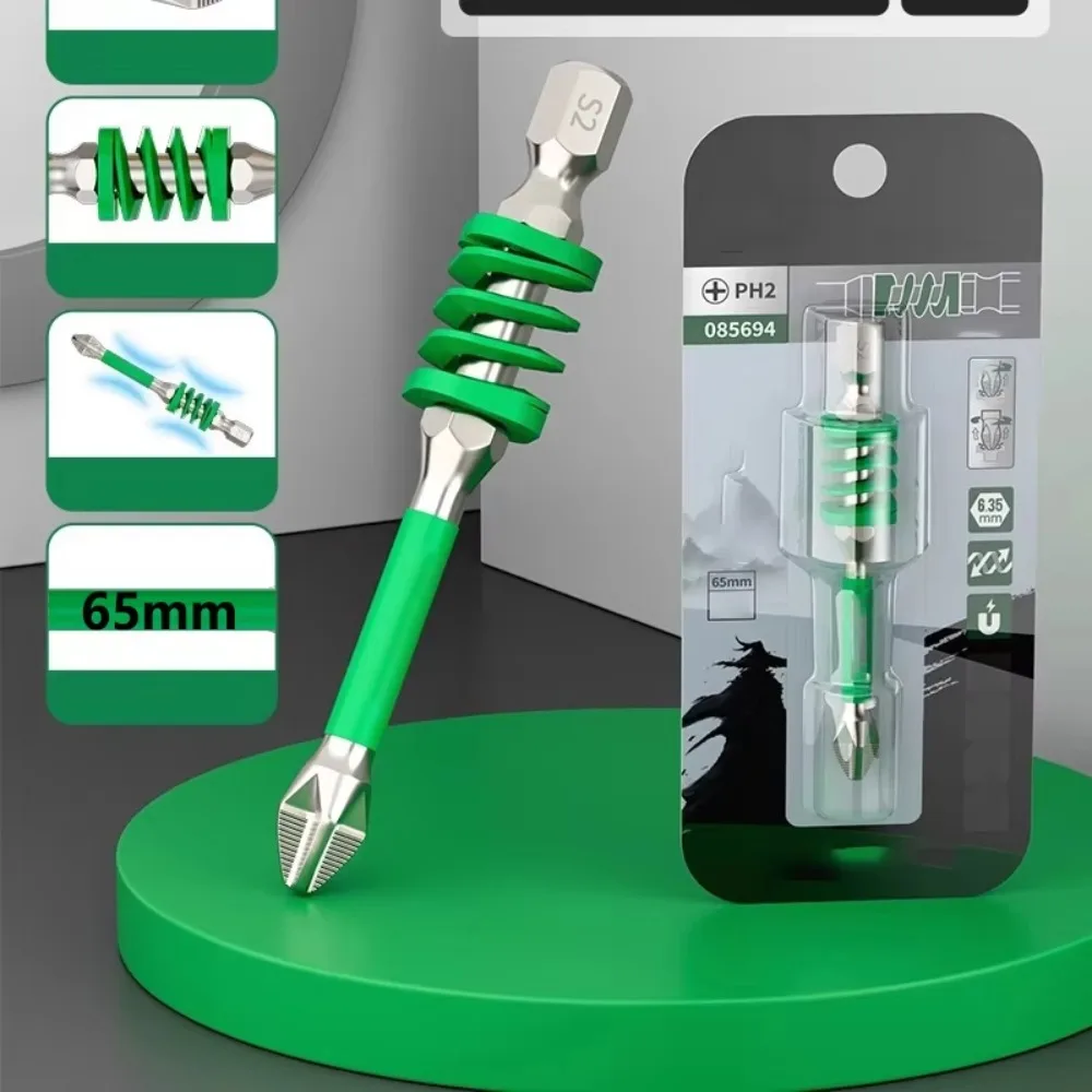 

С пружинными противоскользящими битами Phillips 65/90/110 мм, магнитные ударопрочные отвертки, высокая твердость, шестигранный хвостовик 1/4 дюйма