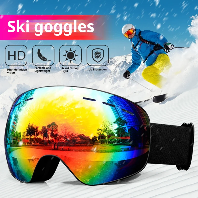 

New Pro Ski Goggles for Adults Anti-Fog Snowboard Goggles with Face Mask Winter Sports Snow Protective Skiing Eyewear
