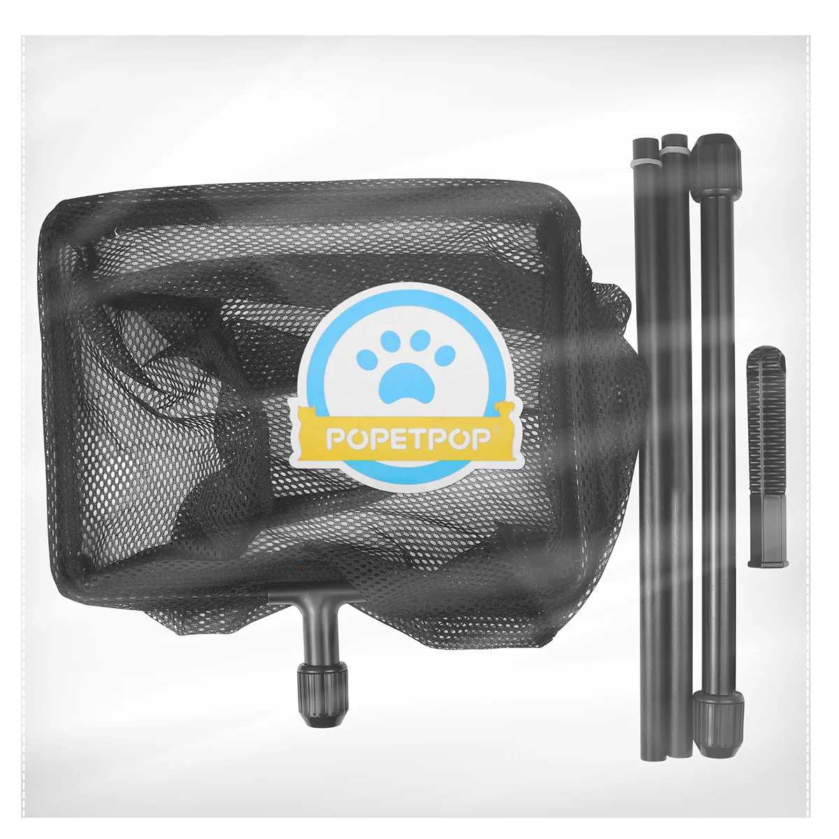 Fishing Landing Net Large Size Telescopic Extendable Nylon Mesh Skid Resistant Handle for Lakes Ponds Fish Tank