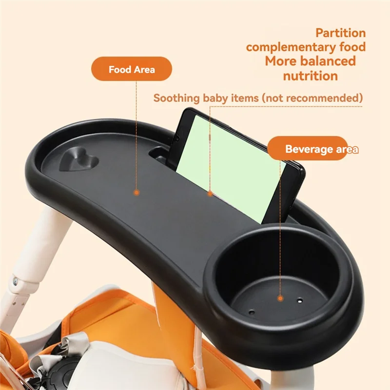 

ABWE-3 In 1 Stroller Cup Holder Antislip Universal Stroller Tray Stroller Snack Catcher And Drink Holder Stroller Accessories