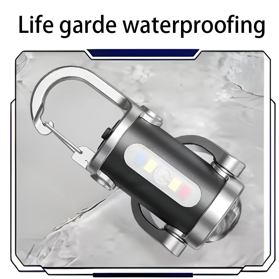 Mini Keychain Flashlights LED Side Light USB Rechargeable Torch COB Work Lamp Ultra Bright  Portable Lantern for Camping Hiking