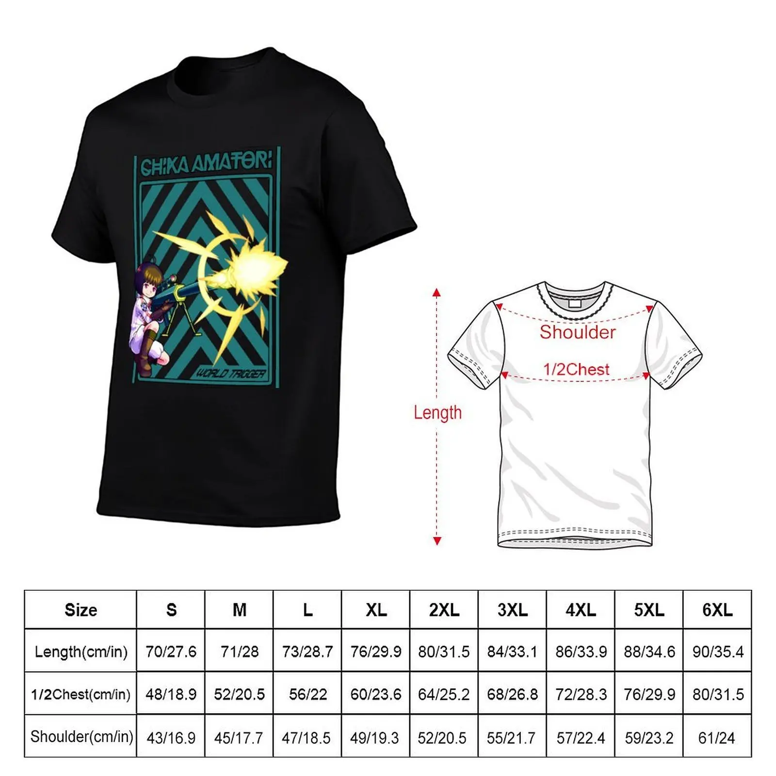 WORLD TRIGGER - CHIKA AMATORI T-Shirt funny gifts Blouse Men's cotton t-shirt