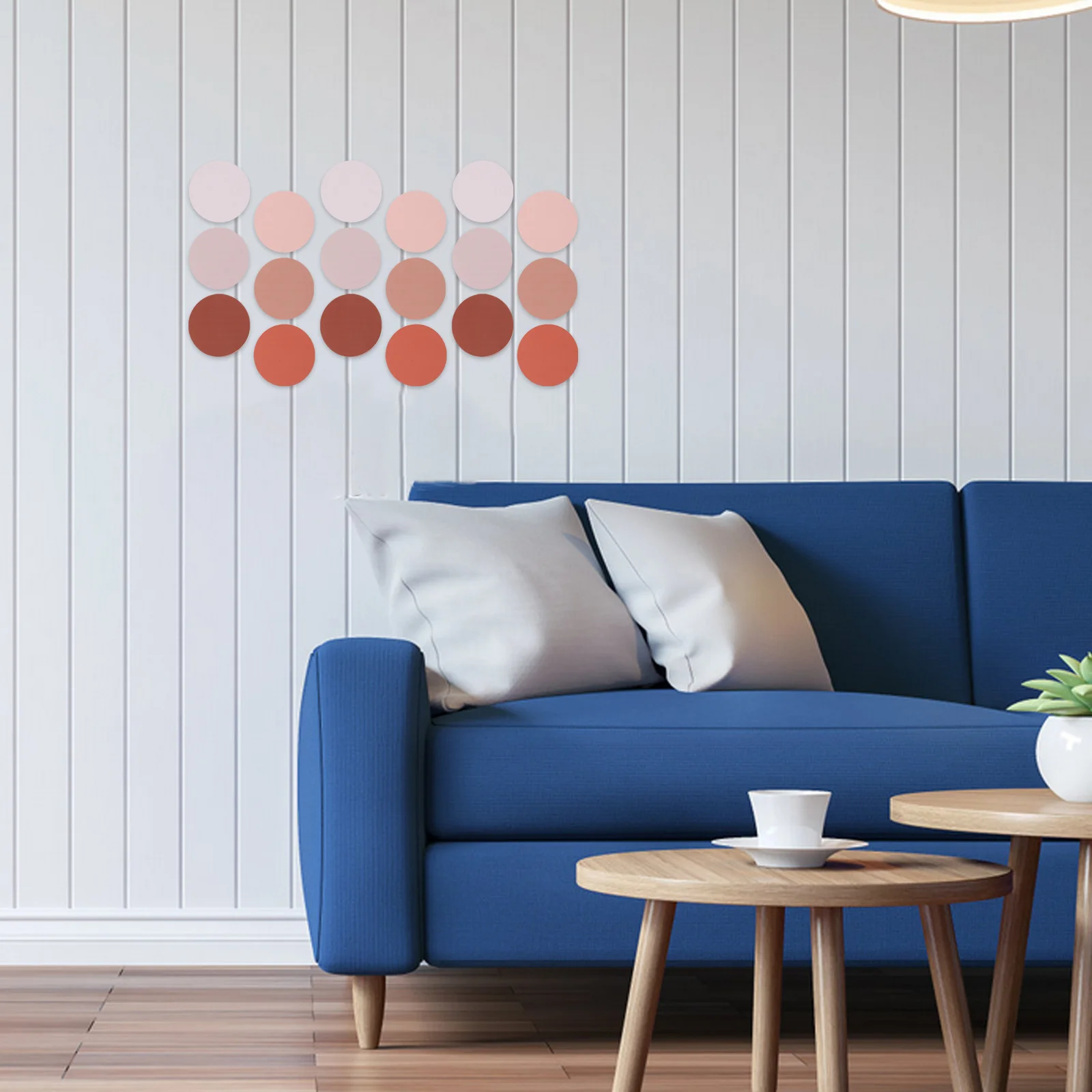 

6 Sheets Round Dot Wall Decals Peel Stick Decorative Stickers for Bedroom Living Room Dorm School Room DIY Removable Wall Decals
