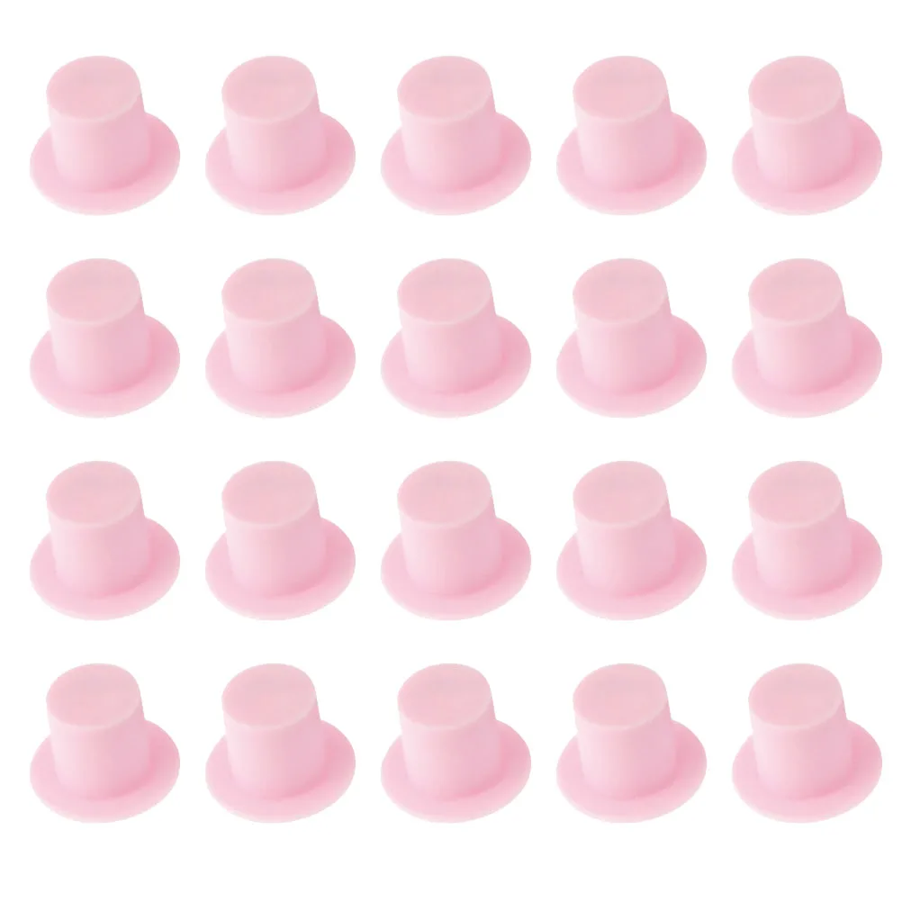 100 Pcs Handmade Craft Accessories Clown Hat Hats Mini for DIY Cap Pink Has