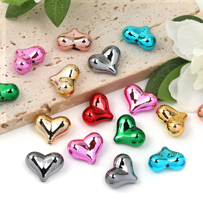 

Trendy New Bright UV Assorted Colors Acrylic Love Heart Butterfly Round Ribbon Bow Acrylic Jewelry Beads Ornament DIY 100pcs