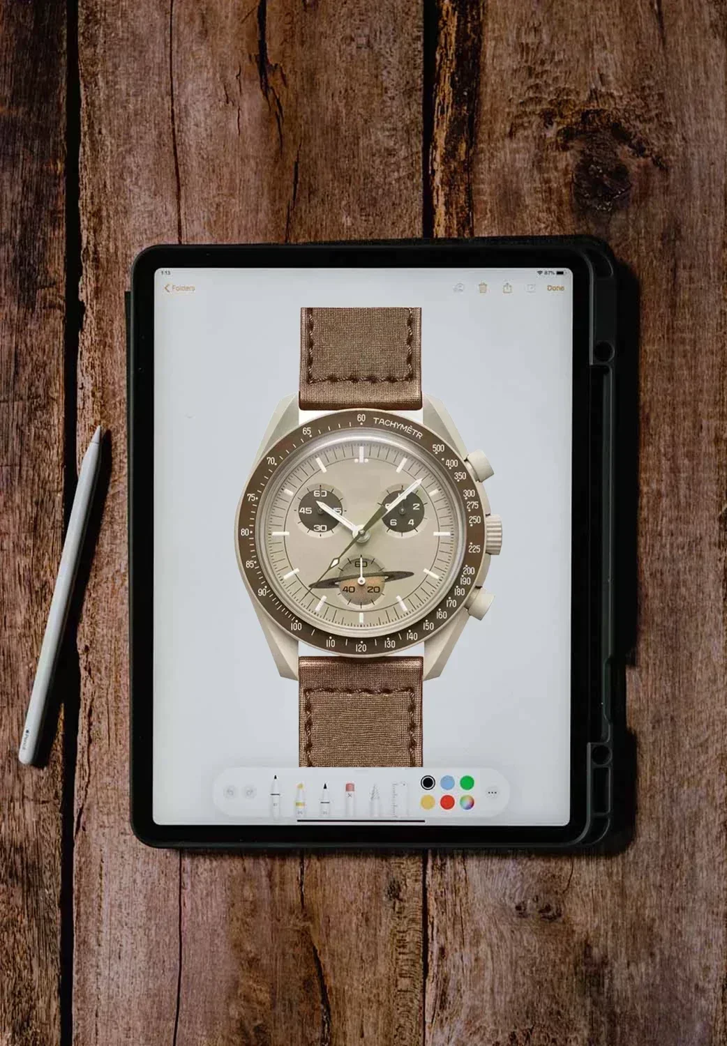 2025 Fashion Men's Moon Chronograph Watch - Colorful Plastic Case, Luxury Planet Exploration Design, Waterproof Sport Wristwatch