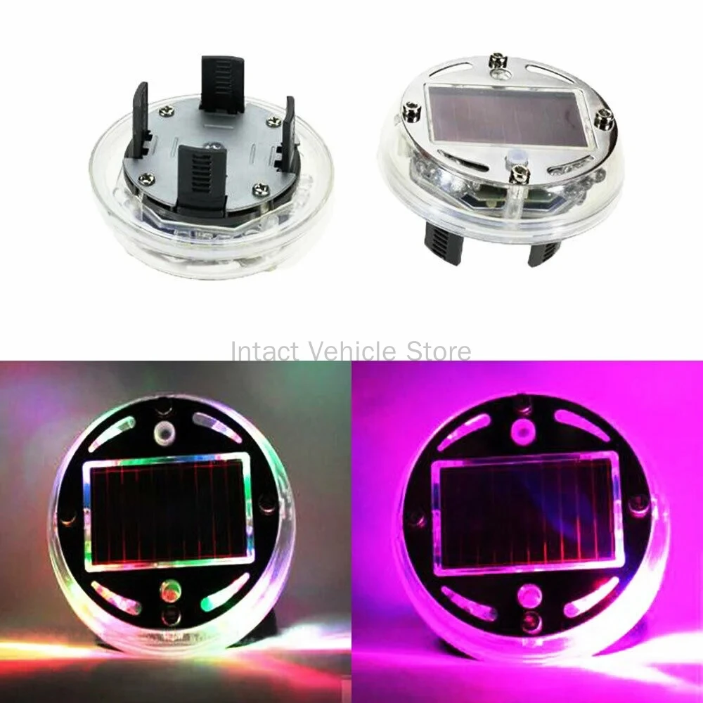 1/2/4pcs LED Light Solar Energy Flash Car Wheel light Hub bulb Tire Tyre Valve Cap Lamp Wheel Center Caps Wheels Tires Car Light view 6
