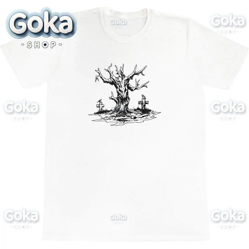 Enchanted Tree Graphic T Shirts Mens Clothing New in Tops & Tees Cotton Women Printed T-shirt Y2K Clothes Cute Funny Tshirt