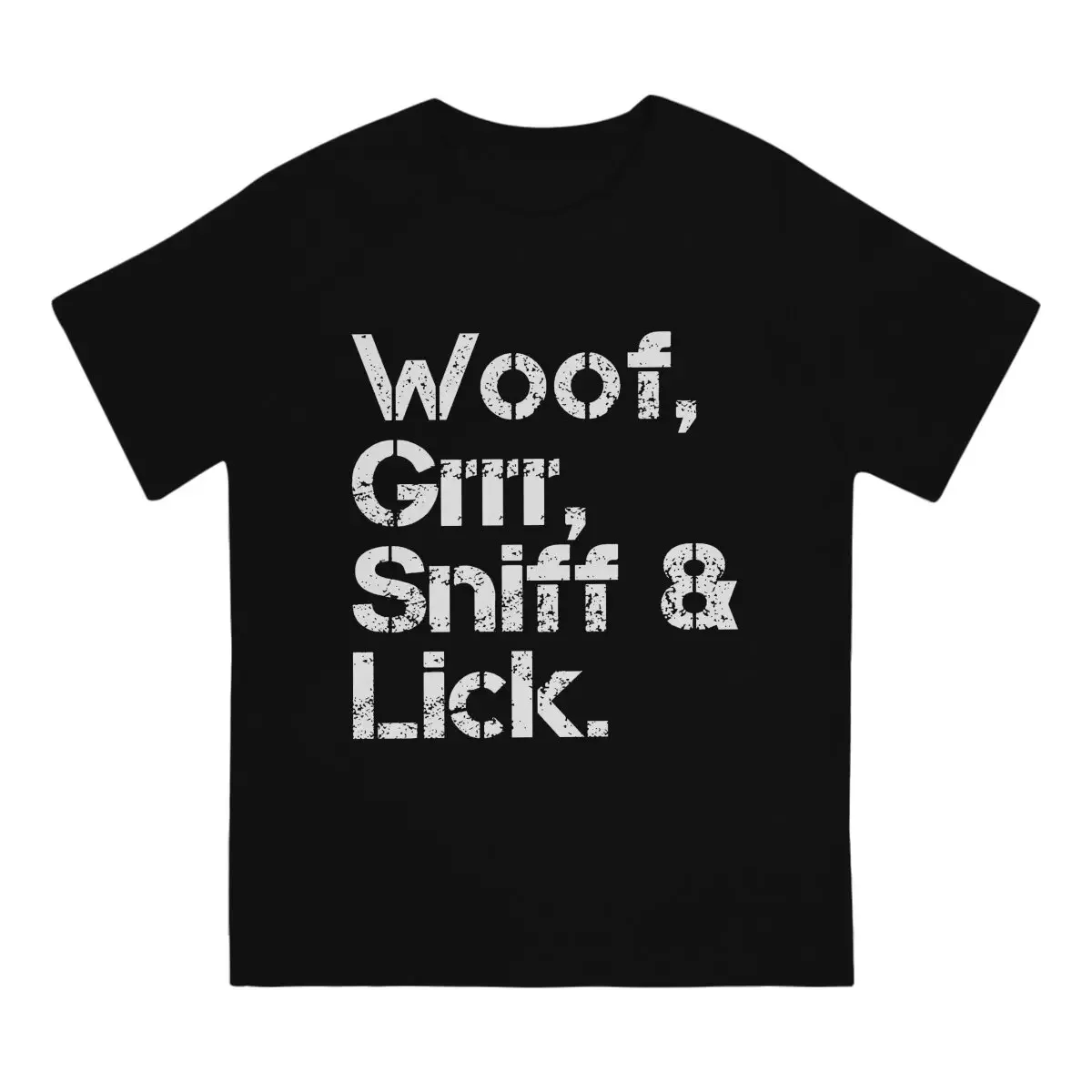 BDSSMER Man TShirt Woof Grrr Sniff Lick Individuality Polyester T Shirt Harajuku Streetwear Hipster