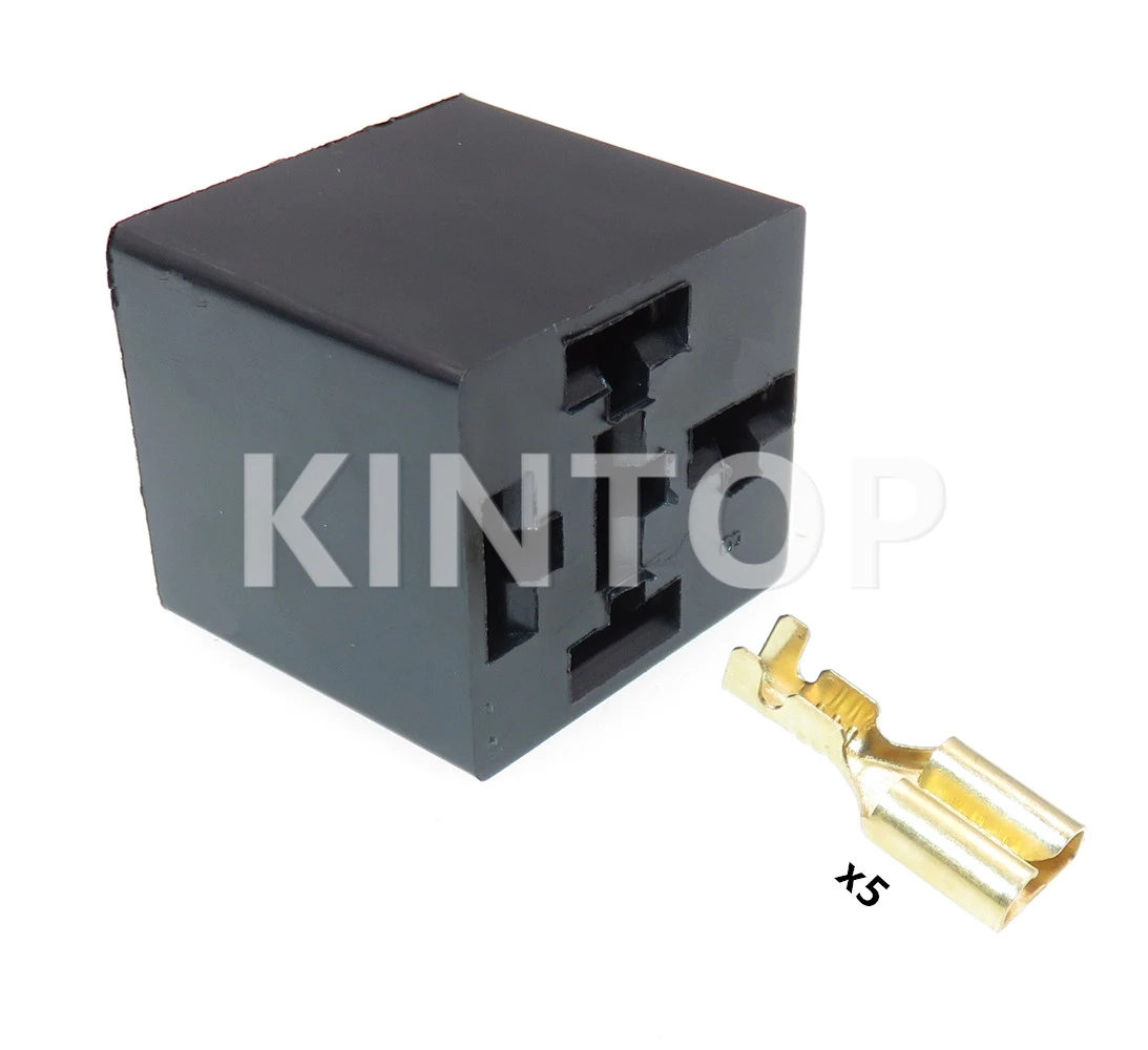 1 Set 5 Pins Car Relay Connector With Wires Auto Parts 6.3 Series Automobile Large Current Unsealed Socket Starter