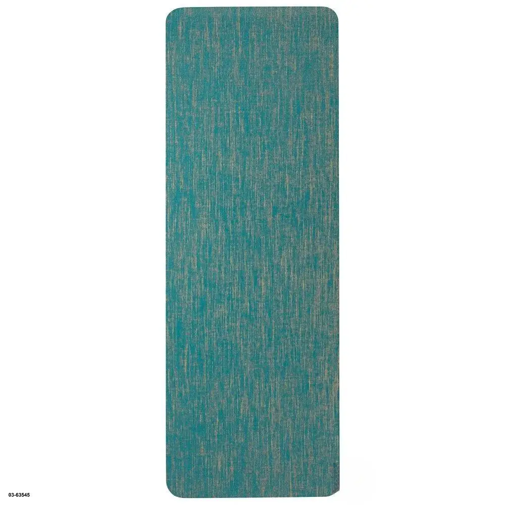 سجادة اليوجا من الجوت، سجادة التمرين، أزرق مخضر، سميكة 5 مم، ورقة واحدة، قطعة واحدة