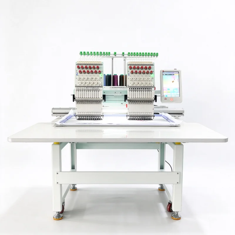 Desktop Commercial Embroidery Machine Multi Needle Touch Screen T Shirt Flat Embroidery Machinery for Garment Diy Work