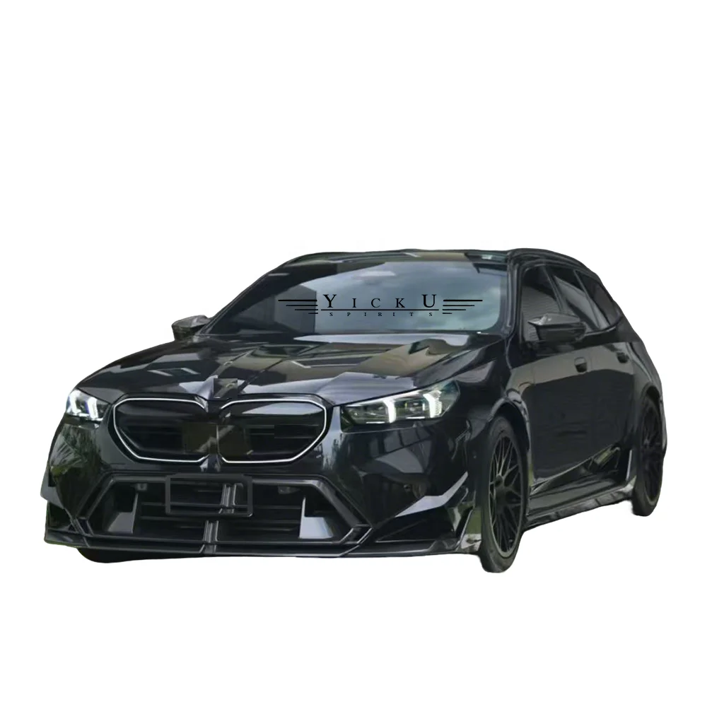 Extreme MakeoverNew SQ Style Carbon Fiber Body Kit For M5 G99 Front Lip Side Skirts Rear Diffuser Tail Vents Mirror Cover Upgra