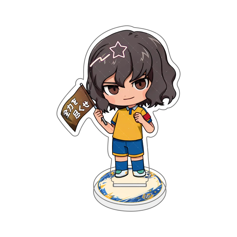 Anime Inazuma Eleven GO Shindou Takuto 10cm Acrylic Stand Figure Key Chain Q Version Fans Collectible Gift