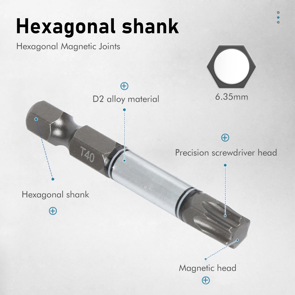 10 stücke 50/100mm Hex Schraubendreher Bit Set Sechskant Kopf 1/4'' Schaft Magnetische Elektrische Bohrer Schraubendreher Bit hand Reparatur Werkzeuge – Detail 4