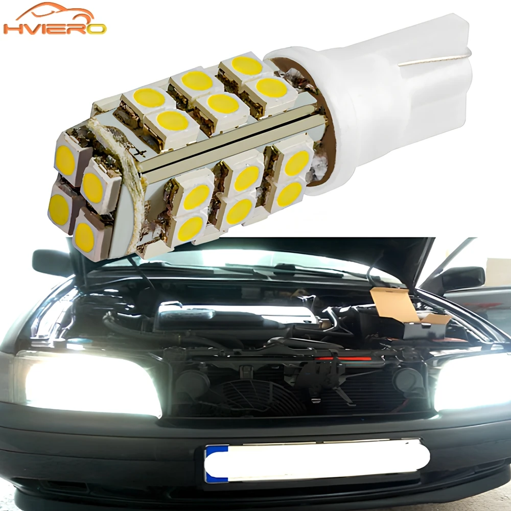 

1 шт. T10 W5W 168 501 Белый Красный 28smd Автомобильный клиновой светодиодный дверной светильник указатель поворота Тормозной фонарь заднего хода Номерный знак Багажник Свет для чтения