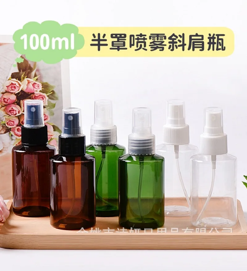 100ml round plastic  PET BOTTLE  toilet flower water toning serum essential toner mist sprayer skin care cosmetic packing