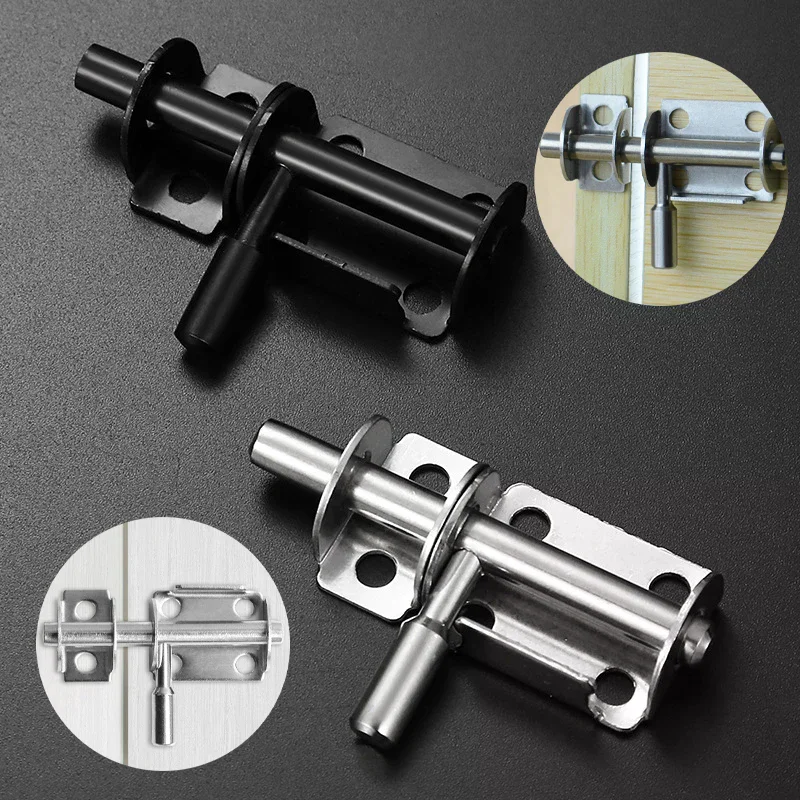 Stainless Steel Door Locks, Sliding Bolts Latch, Home Security Gear, Reliable