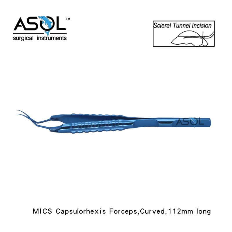 Hot Sale Ophthalmic Mics Capsulorhexis Forceps Cross Action Tips Cataract Surgical Instrument