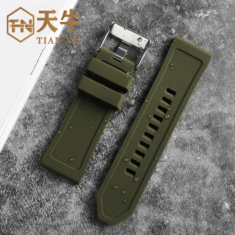 Waterproof Quality Silicone Rubber Watch Band for Diesel Dz4318 4323 4283 7315 4476 4496 4427 7395 Soft Large Strap 24mm 26mm