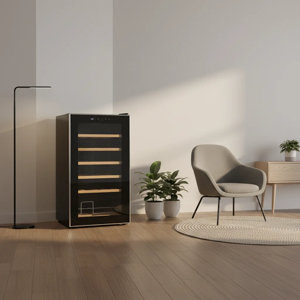 Compressor 74L Wine Beverage Cooler Modern Refrigerator Hotels Household Wine Cabinet