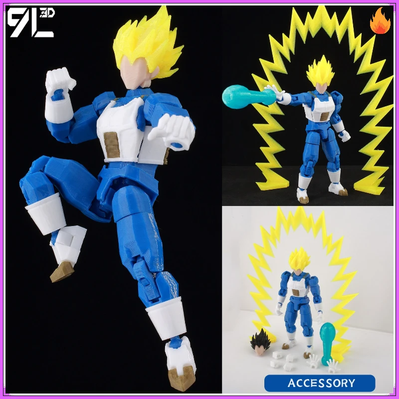 Коллекционная фигурка 9L3D Dragon Ball: Гоку, 15 см, полностью подвижная, из ударопрочного материала PETG, игрушка-подарок