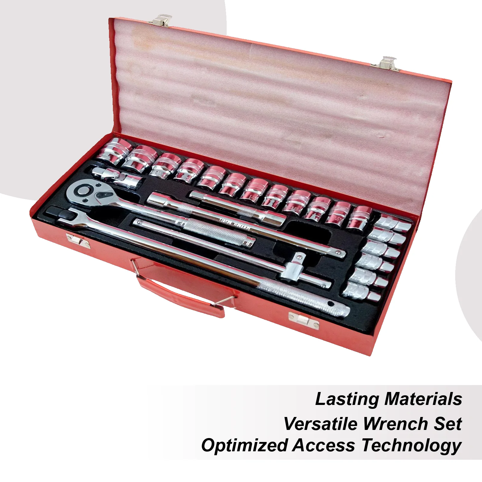 

Portable 24pcs/set Car Repair Wrenches And Rocker Elbow Tool F Rod Sleeve Auto Rocking Frod Wrench Seeve Set Auto Repair Set