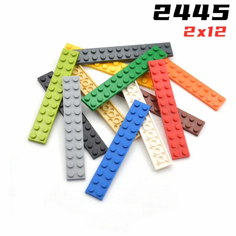 Rainbow Pig MOC Particles 2445 Plate 2 x 12 For Building Blocks Parts DIY Compatible Assembles Educational Tech Spare Kid Toys