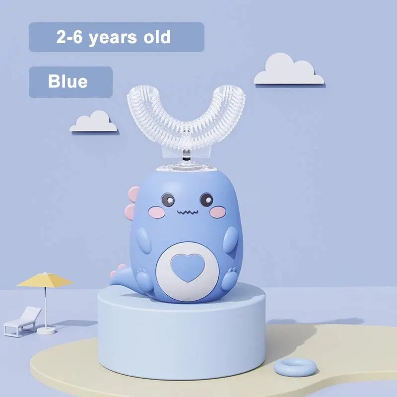 2-6 Years Automatic Children'S Electric Toothbrush 360 Degree Oral Food Grade Silicone USB Charging Smart Children'S Toothbrush