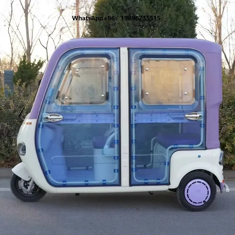 1200W Electric Tricycle | Closed Enclosed 3-Wheel Electric Trike | Adult Passenger Motorized Tricycle Factory